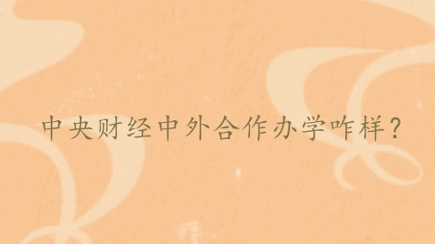 中央财经中外合作办学咋样？.png